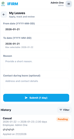 IFIRM Connect Screenshot 2