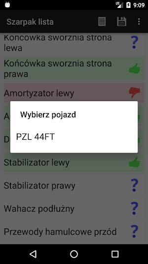 SZX Check list Screenshot 1