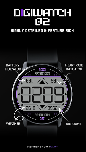 DigiWatch Digital WatchFace 02 Screenshot 3