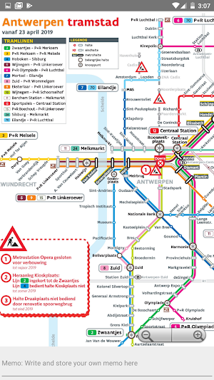 ANTWERPEN BELGIUM NETWORK MAP LIJN Screenshot 1
