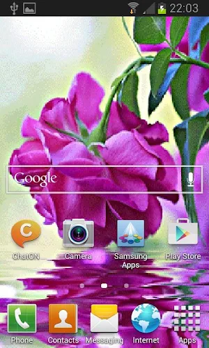 Purple Rose Swining LWP Screenshot 1