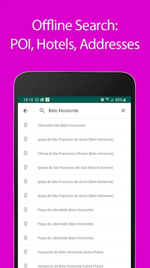 Belo Horizonte Offline Map and Travel Guide Screenshot 2