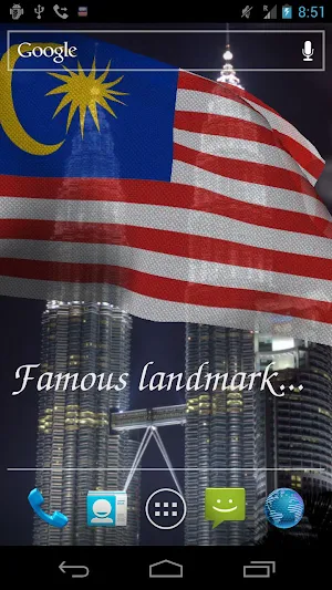 Malaysia Flag Live Wallpaper Screenshot 1