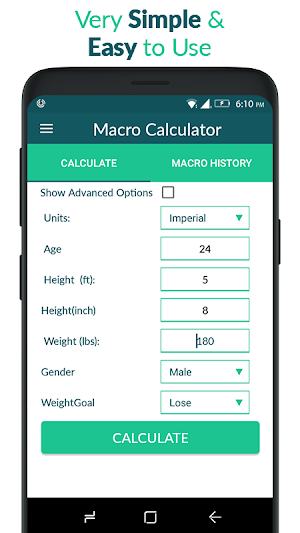 Macro Calculator - Daily Calorie Intake Calculator Screenshot 2