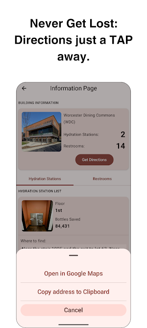 UMass Locator Screenshot 3