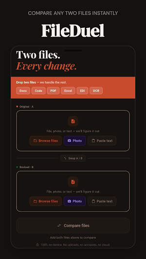 Fileduel - Compare files Screenshot 0