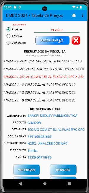 CMED 2024 - Tabela de preços Screenshot 1