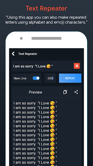 Text Bomber - Text Repeater Screenshot 0