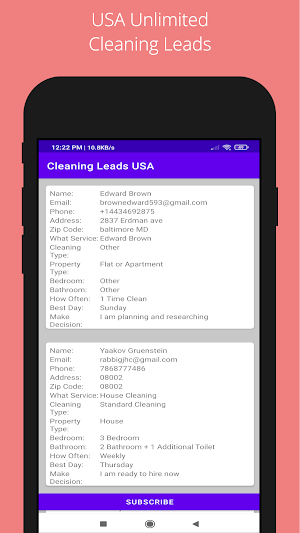 Cleaning Leads USA - Clean Job Screenshot 1