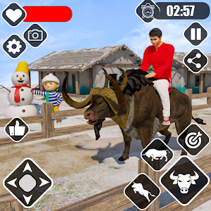 Angry Bull Rider Hunt Cow Game Screenshot 0
