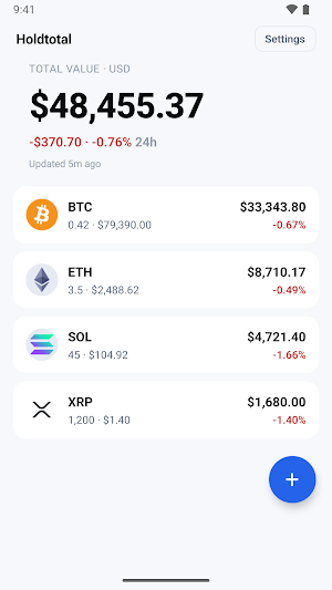 Holdtotal: Crypto Portfolio Screenshot 0
