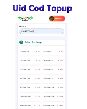 Zozobazar - Diamond Topup App Screenshot 2