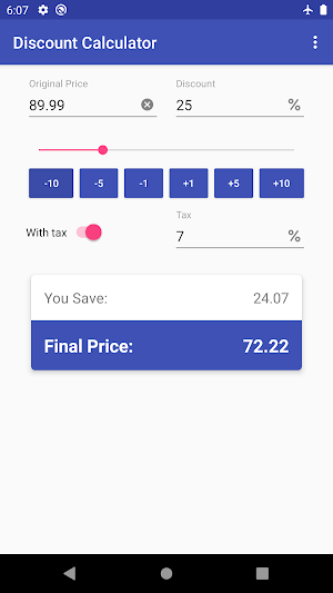 Discount Calculator Screenshot 1