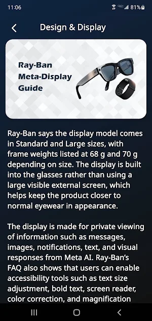 Ray-Ban Meta-Display Guide Screenshot 3