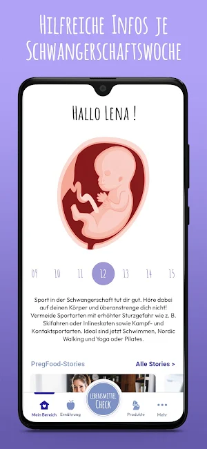 PregFood Screenshot 2
