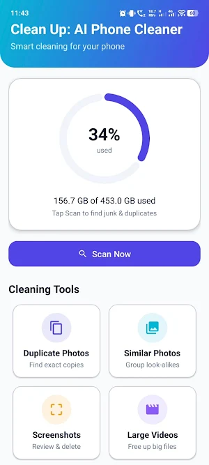 Clean Up: AI Phone Cleaner Screenshot 1