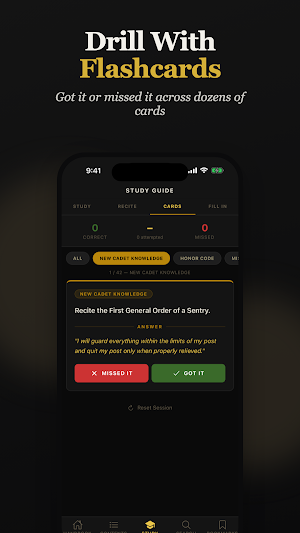 Cadet Handbook Screenshot 3