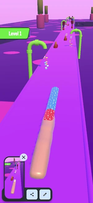 Nail stack Nail Run Girl Game Screenshot 2