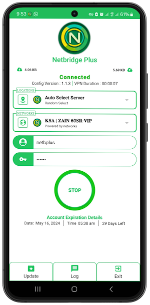Netbridge Plus VPN Screenshot 1