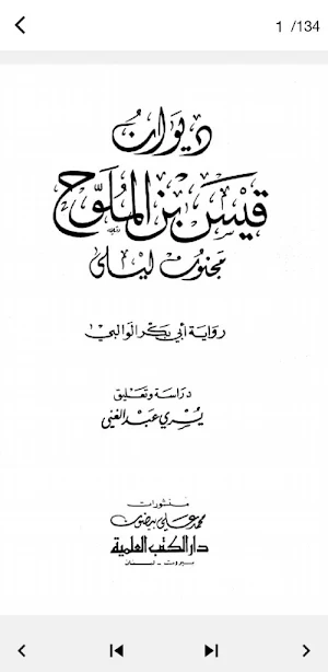 كتاب ديوان قيس بن الملوح pdf Screenshot 0