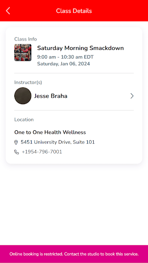 One to One Health and Wellness Screenshot 2