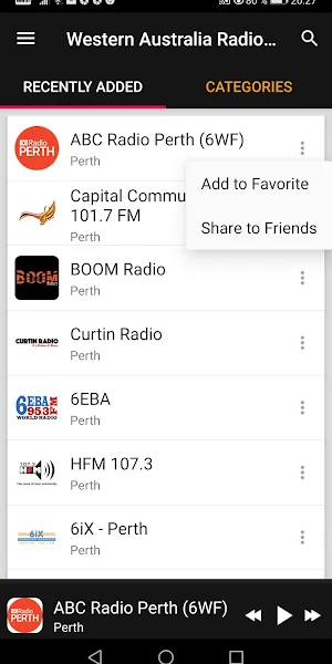 Western Australia Radios Screenshot 1