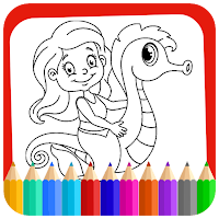 little mermaid coloring book