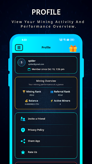 ETH Cloud Mining Earn Ethereum Screenshot 0