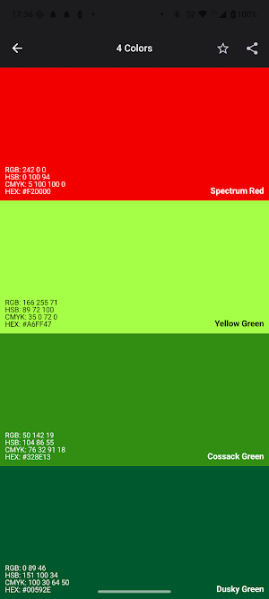 Sanzo Color Palettes Screenshot 1