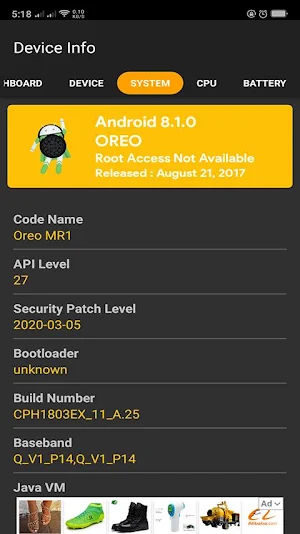 Device Info Screenshot 2