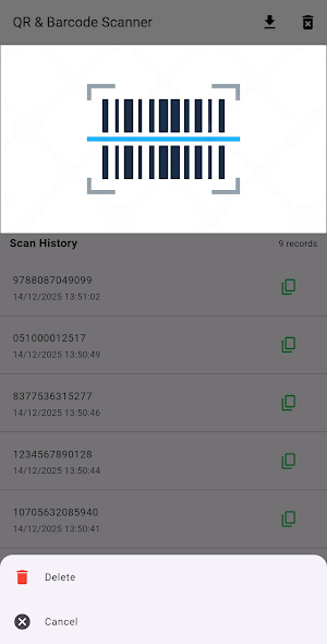 Scan to Excel - QR & Barcode Screenshot 1