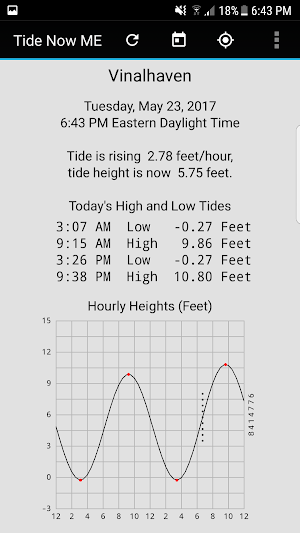 Tide Now ME, Maine Tides, Sun and Moon Times Screenshot 2