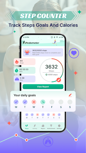 Pedometer: Steps & Distance Screenshot 0