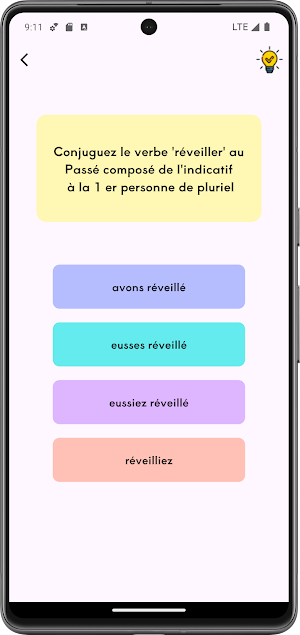 Quiz de conjugaison française Screenshot 2