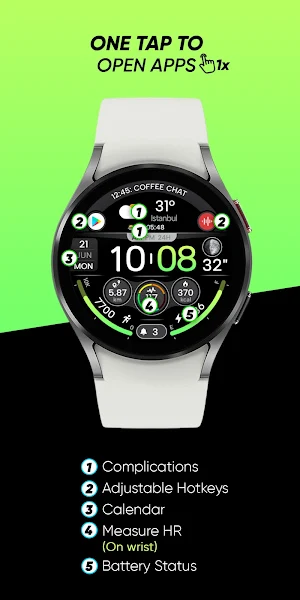 Digi Dash Clock - Watch Face Screenshot 2