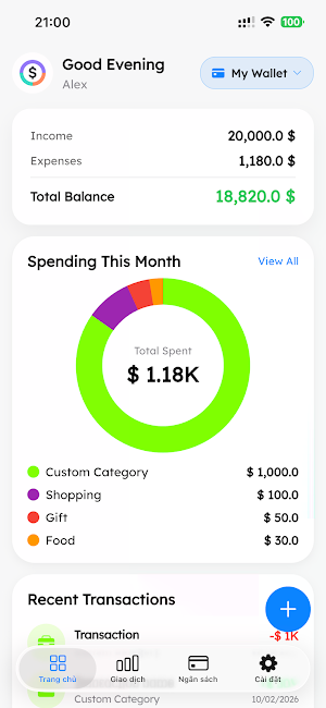 Spend Flow: Budget & Expense Screenshot 0