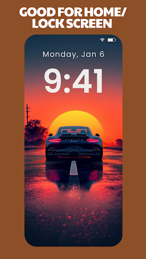 Hypercar Sunset Wallpaper 4K Screenshot 2
