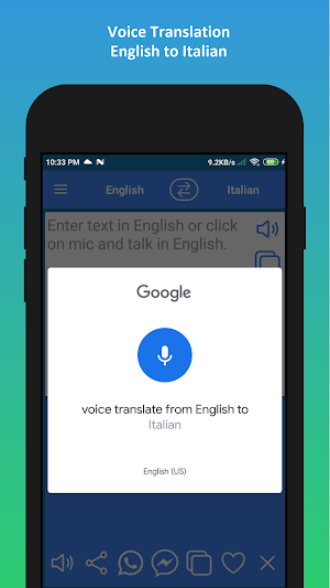 English Italian Translator App (Free) Screenshot 3