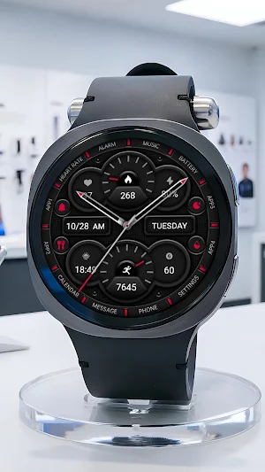 Black Slightly Red ZKin Watch Screenshot 1