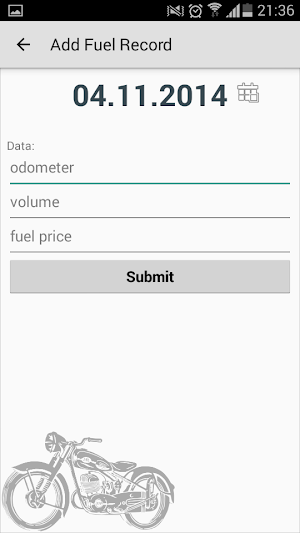 Motorcycle Fuel Log - Donate Screenshot 2