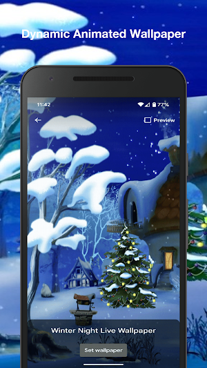 Winter Night Live Wallpaper Screenshot 1