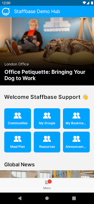 Staffbase Demo Hub Screenshot 0