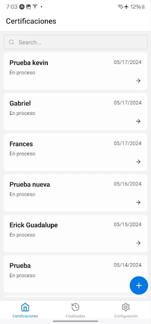 Certificaciones Eléctricas Screenshot 0