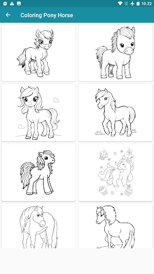 Rainbow Pony Coloring Pages Screenshot 3
