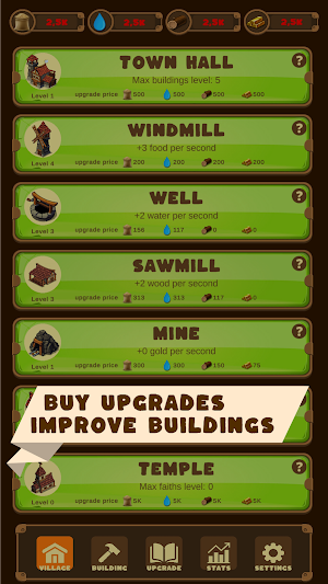 Auto village clicker idle game Screenshot 2