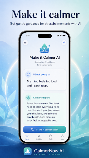 CalmerNow AI: Anxiety & Calm Screenshot 1