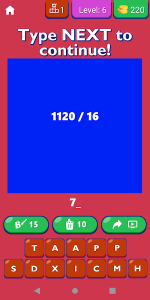 Maths Division Quiz Game Screenshot 2