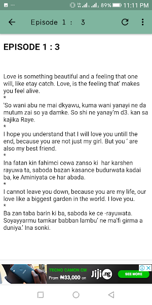 Sakon Soyayya Hausa Da Turanci Screenshot 3