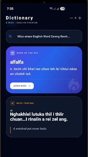 Mizo Dictionary Screenshot 2