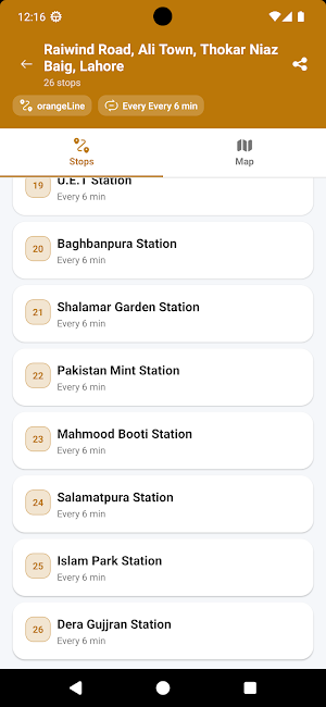 Lahore Speedo Bus Guide Screenshot 2
